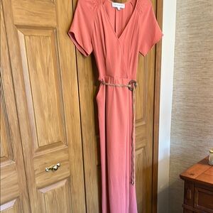 Elegant Coral Maxi Dress